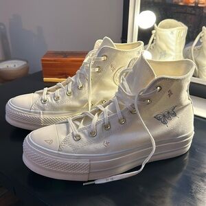 Chuck Taylor All Star Lift Platform Tiny Tattoos Size 9.5